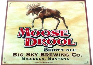 Moose Drool   Big Sky Brewing   Metal Beer Sign ( Tin Tacker ) New