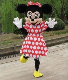 NEW Crazy Sale Minnie Mouse Mascot Costume Fancy Dress Halloween+Foam 