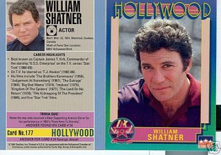 William Shatner Hollywood card Star Trek Boston Legal