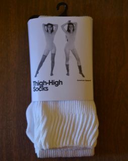 American Apparel Cotton Solid Thigh High Sock   O/S 4 Colors Available 