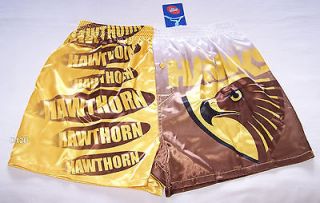 Hawthorn Hawks AFL Mens Satin Boxer Shorts Size L New