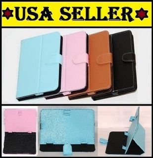 inch PINK/BLUE/BLAC​K/BROWN Leather Case_Google Android Tablet PC 
