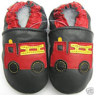   soft sole leather kids shoes fire truck dark blue 6 7 years old
