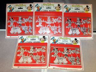 Disney Park vintage lot Birthday Cake Candle Holders Mint in Packs