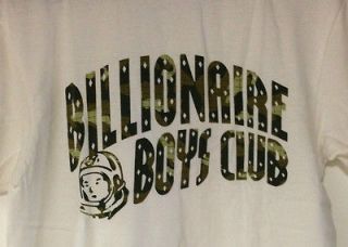BILLIONAIRE BOYS CLUB ARCH CAMO LOGO T SHIRT OFF WHITE BBC T SHIRT