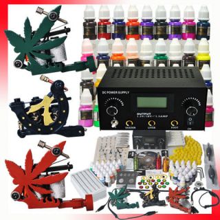 Complete Tattoo Kit 3 Top Machines 40 Color Inks Power Shipping From 