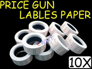   New White Label Paper Tag for Motex MX 5500 Price Gun Labeler GJOT235
