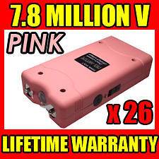 26) Pink 7.8 million Volt Rechargeable Stun Gun with LED, alternative 