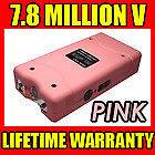 Pink 7.8 million Volt Rechargeable Self Defense Stun Gun, alternative 
