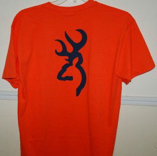   Buckmark Short Sleeve T Shirt Blaze Orange with Black Buckmark