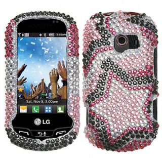 For LG Extravert Crystal Diamond BLING Hard Case Phone Cover Twin 