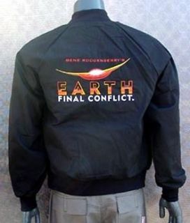 Earth Final Conflict Black Jacket  X LARGE