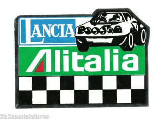Lancia Stratos Alitalia Chrome Foil Sticker Decal 11cm