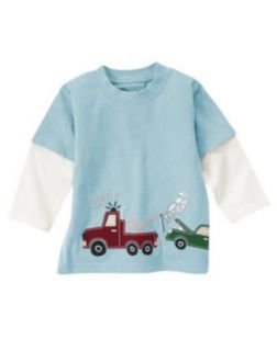 NWT Gymboree Grizzly Lake Tshirt 4T 5T Light Blue Tow Pickup Truck 