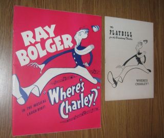   ? Broadway program 1950 Ray Bolger of Wizard of Oz plus Playbill