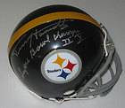 Terry Hanratty SB Champs IX, X Autographed Pittsburgh Steelers Mini 