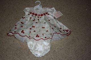 Bonnie Baby Dress, Baby Girls Embroidered Holiday Dress NWT MSRP 58.00