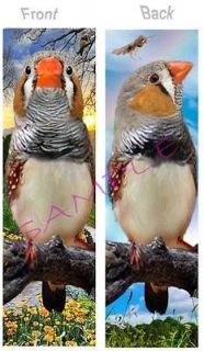 ZEBRA FINCH BOOKMARK Bird Finches Wildlife ART Book Mark Card Figurine 