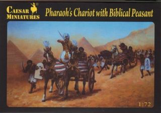 CAESAR 42 PHARAOHS CHARIOT. EGYPTIANS 1/72 Scale. 12 Figs, 2 Horses 