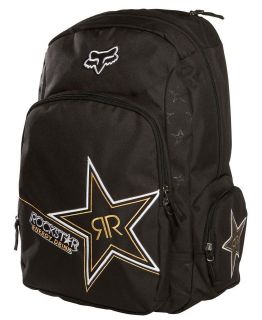 NEW Fox Racing ROCKSTAR Energy GOLDEN Backpack BLACK 57793 Book Bag