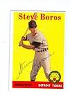 1958 topps Steve Boros vintage signed 81 Tigers