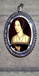 Tudor Queen ANNE BOLEYN altered Art Oval Ornament Frame Pendant 4 