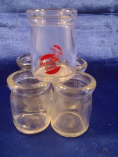   of 5 Smaller Creamer Bottles Containers 1 Meadow Gold & 4 Unmarked
