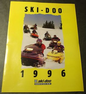 1996 BOMBARDIER SKI DOO SNOWMOBILE SALES BROCHURE MINT