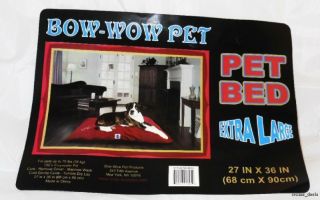 Bow Wow Pet Bed Extra Large Fleece Dog Pet Bed 27” X 36” Solid 