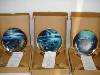 LOT OF 3 GREAT MAMMALS OF THE SEA COLLECTABLE PLATES BY WYLAND