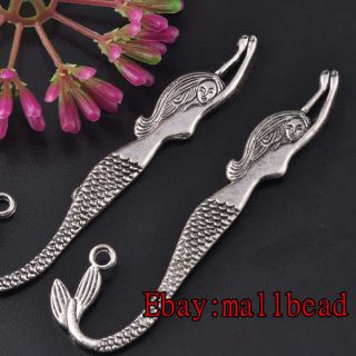 15pcs Tibetan Silver Mermaid Bookmarks AB3778 Free Ship