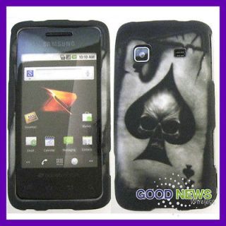 Boost Mobile Samsung Galaxy Prevail M820 Spade Ace Skull Hard Case 