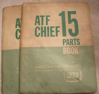ATF CHIEF 15 PARTS BOOK   88 Pages Plus Leatherette Cover   Schematic 