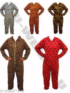 KIDS BOYS GIRLS ONESIE ALL IN ONE JUMPSUIT PJS LEOPARD DALMATION 