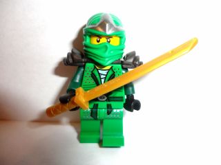 LEGO Ninjago LLOYD ZX Green Ninja miniFigure with golden sword new 
