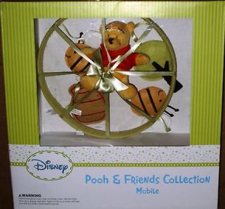 Disney Winnie the Pooh Hunny Pot Bees Crib Mobile New
