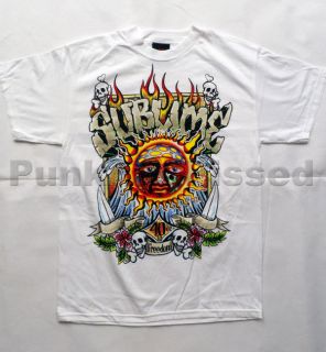 Sublime   Wave logo white t shirt   Official   FAST SHIP