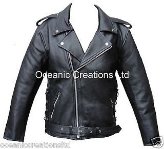   Motorcycle Motorbike Marlon Brando Cruiser Retro Leather Jacket
