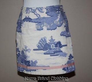CK Bradley Tally Ho skirt blue off white size extra small XS EUC *MK*
