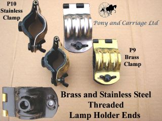Horse Carriage Coach Lamp Holders Brackets Brass Or Stainless Style 