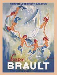 Source Brault 1938 Philippe Noyer Vintage Reproduction Wine Mermaids 