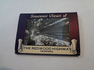 Redwood Highway California Miniature Photo View Postcards Trees Babe 