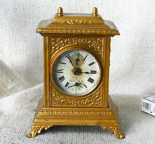 OLD FRENCH CARRIAGE CLOCK   with BARREL ORGAN   ROLLER ORGAN 