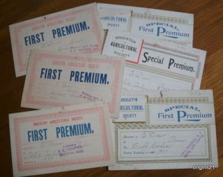 1897 1900 6 Brockton Agricultural Society Cochin Chicken premiums 
