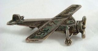 Vintage SC 17 Propeller Airplane Plane Brooch Pin
