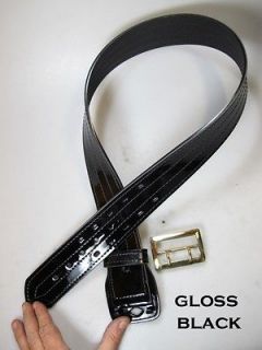 H59 4R Size 40 Black Gloss Sam Browne 2.25 Wide Police Duty Belt 