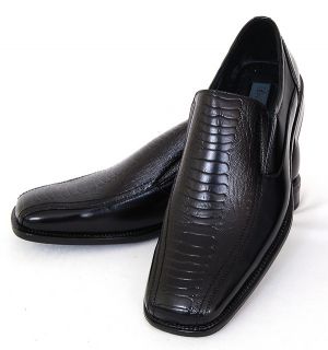 Mens Leather Slip On Loafers Dress Shoes Ostrich Crocodile Alligator 