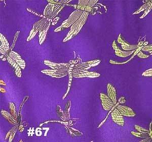 Violet Dragonfly CHINESE BROCADE FABRIC 3 YARD Dressmaking