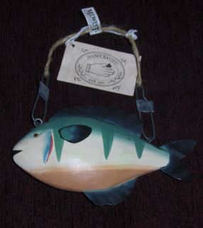 VTG metal FISH figurine MIDWEST of CANNON falls handmade WALL hanging 