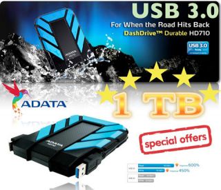1TB Adata Blue HD 710 USB 3.0/2.0 water/shock proof 2.5 external hard 